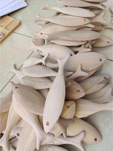 Colorful <b>Hand</b>-Painted <b>Wooden</b> Fish Figurine Freestanding Coastal Home Decor Ornament - Product Image 2