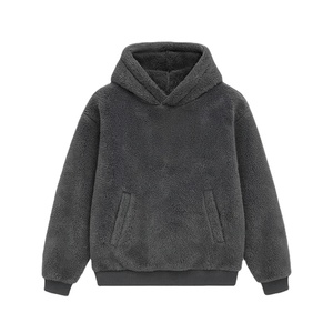 Sudadera con Capucha Sherpa Extra Grande Unisex de Primera Calidad, Resistente al Viento, Ecológica, Transpirable, de Forro Polar de Poliéster/Algodón - Product Image 1