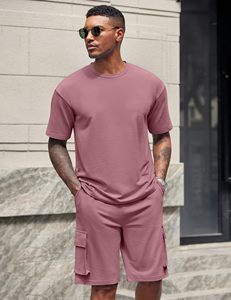 Ensemble short et t-shirt homme été brodé grande taille respirant imprimé haute qualité pour activités de plein air - Product Image 2