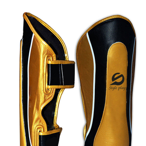 Protections de tibias en cuir PU durable pour l'entraînement au Muay Thai et au MMA, protections de tibias et de voûtes plantaires personnalisées pour le kick-boxing - Product Image 3