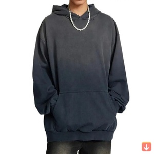 Sudadera con Capucha Personalizable OEM, de Poliéster/Algodón, Lavado Ácido, Hombros Caídos, Nueva Sudadera Térmica de Invierno para Hombre - Product Image 1