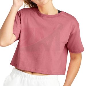 T-shirt court ample à manches courtes et col rond pour femme, idéal pour la gym, le fitness, l'entraînement, le streetwear et la course à pied - Product Image 1