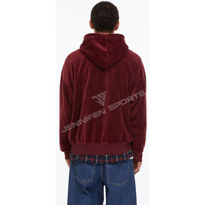 Sweat à capuche d'hiver tendance pour homme, personnalisable avec logo, 100 % velours, couleur unie, manches longues, respirant, séchage rapide, pull-over décontracté - Product Image 6