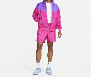 Veste de sport coupe-vent à capuche pour homme, style color block, fermeture éclair, en polyester, coupe régulière, idéale pour le printemps - Product Image 1