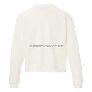 2025 Collection hiver en gros broderie personnalisée bébé bleu filles sweat 100% coton teint uni avec Style décontracté Funky - Product Image 6
