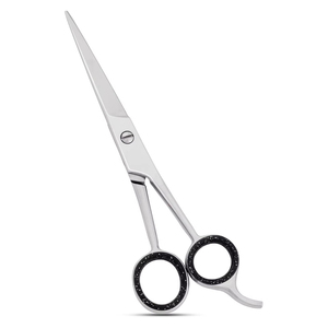 กรรไกรตัดผมสวยงาม ปลายใบมีดคมสำหรับการตัดอย่างแม่นยำ ใช้ในบ้านและร้านเสริมสวย สแตนเลสเกรดพรีเมียม (สีเงิน) - Product Image 2