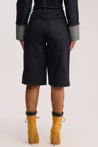 Shorts pour hommes en denim brodé style gothique, taille haute, motif floral, fermeture boutonnée, 100% coton, séchage rapide, pour la gym et la course à pied - Product Image 5