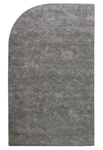 Alfombra de Lana Hecha a Mano Personalizada al por Mayor - Alfombra Moderna con Rayas Plateadas y Verdes, Texturizada y Curvada para Decoración del Hogar y Oración - Product Image 3