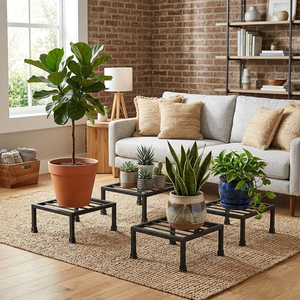 Support à plantes en fer pour intérieur et extérieur, pour balcon, salon, maison, jardin - Product Image 5