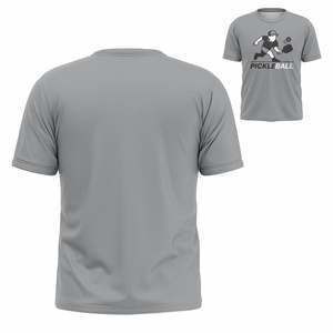 Camisetas de Manga Corta para Hombre de Alta Calidad con Diseño de Logotipo Personalizado para Pickleball, Impresión Digital en el Cuello, Spandex/Poliéster, OEM ODM - Product Image 2