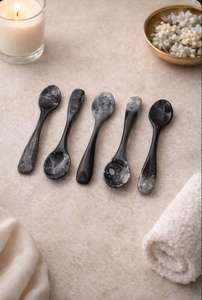 Ensemble de couverts de service en résine époxy, cuillère et fourchette, modernes, écologiques et élégants, pour hôtel de luxe, villa, restaurant - Product Image 2
