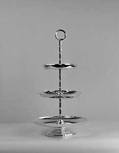 Tiered <b>Cake</b> <b>Stand</b> Silver Dessert Holder Brass Serving Tray, Handmade Cupcake Trays - Product Image 3