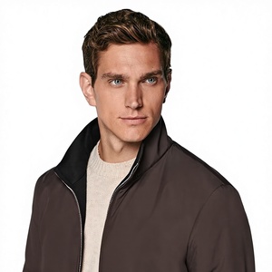 <b>Men</b>’s Minimalist Zip-Up <b>Jacket</b> Reversible | <b>Lightweight</b> Casual Bomber <b>Jacket</b> Reversible | Custom OEM Streetwear Manufacturer - Product Image 1