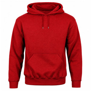 Sporty Style Polyester Lightweight Men’s Long Sleeve Hooded <b>Red</b> <b>Hoodie</b> Workout Quick Dry Breathable Athletic Training Running - Product Image 4