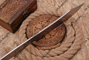 Cuchillo de Caza Hecho a Mano de Acero al Carbono, Hoja Fija de Punta Caída, Mango de Acero al Carbono, Personalizable ODM/OEM/ODM/OBM, Industrial, DIY - Product Image 4