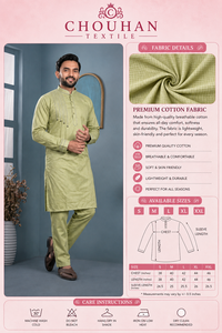 Custom <b>Mens</b> Olive <b>Kurta</b> Pajama Set Mandarin Collar Casual Festive Ethnic Suit Indian Haldi Mehendi Wear <b>Mens</b> Manufacturer - Product Image 5