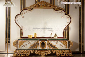 Meuble TV de luxe en bois Sagwan pour le salon Meuble TV de style classique Meuble pour manoirs de luxe Support TV en bois pour la maison - Product Image 6