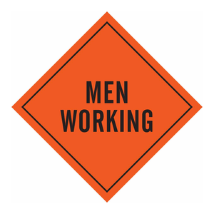 Letrero de Trabajo Plegable Brady para Hombres, 36x36 Pulgadas, para Áreas de Trabajo Industriales y de Construcción - Product Image 1