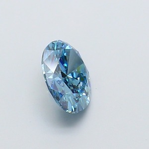 Diamant ovale bleu vif fantaisie de 1,00 carat, cultivé en laboratoire, certifié IGI, VS1, polissage excellent, pierre précieuse synthétique CVD pour bijoux fins - Product Image 4