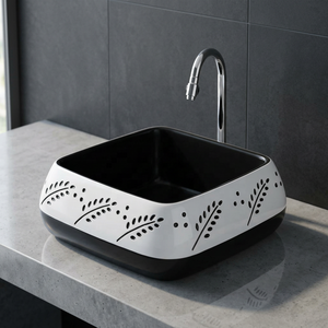 Vistaar Export Quality Gold-Plated Ceramic Table Top Wash Basin For Villa Vanity And Bathroom - Product Image 6
