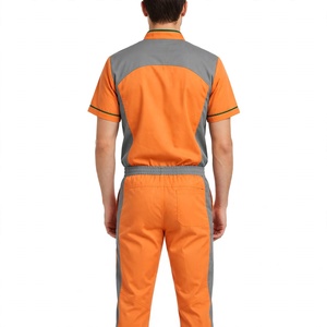Conjunto de Uniforme de Trabajo Personalizado para Hombre, Camisa de Manga Corta con Bolsillo y Pantalones con Cordón - Product Image 2
