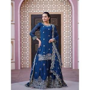 Traje Lehenga de Diseñador para Mujer con Bordado de Lentejuelas, Conjunto Elegante - Product Image 2
