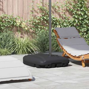 Base per Ombrellone Standard in Plastica Nera, Design Rettangolare per Ombrelloni da Patio e Basi - Product Image 1