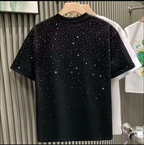 เสื้อยืดแขนสั้นผ้าฝ้าย 100% พิมพ์ลายลำลองทรงโอเวอร์ไซส์สำหรับผู้ชาย - Product Image 5