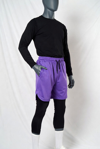 Mens Islamic Athletic Shorts Solid Eco-Friendly Breathable Anti-UV Awrah <b>Cover</b> Sports Training Custom Branding 100% Polyester - Product Image 5