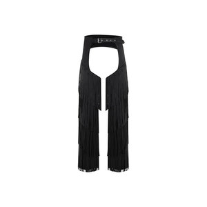 Leather Fringe <b>Chaps</b> with Adjustable Belt for Western <b>Riding</b> and Ranch Use - Product Image 1