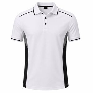 Maillot ODM pour homme noir et beige uni avec logo frontal, à manches courtes, tricoté, respirant, pour usage décontracté - Product Image 5