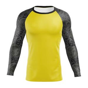 Rashguard MMA de haute qualité pour hommes, manches longues, logo personnalisé, 100% polyester, durable, vente en gros - Product Image 6