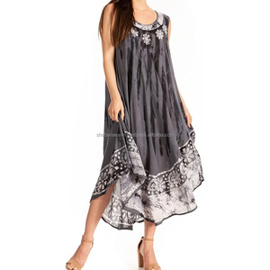 Hợp Thời Trang Phụ Nữ Mùa Hè Ăn Mặc Ấn Độ Bán Buôn Không Tay Ăn Mặc Bãi Biển Bìa UPS Cho Phụ Nữ Trên Giá Rẻ Giá - Product Image 5