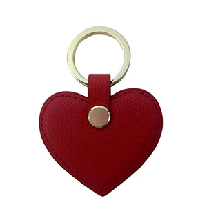 Llavero de Cuero Personalizado en Forma de Corazón Rojo Grabado, Elegantes Llaveros para Llaves, Gran Venta - Product Image 6