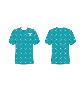 T-shirt personnalisé pour homme en gros, motif pois turquoise, tee-shirt graphique de haute qualité, sublimation, streetwear, t-shirt homme en vrac - Product Image 1