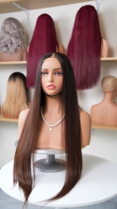 Peluca de Encaje Completo, Larga, Negra Natural, 150% de Densidad, Cabello Virgen Peruano, Encaje Transparente, Cabello de Bebé, Tamaño Promedio - Product Image 2