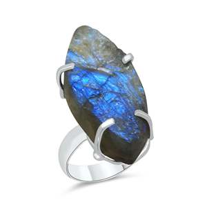 Unique Design Vintage Handmade <b>Rings</b> For <b>Men</b> & Women Hot Sale Good Quality Natural Labradorite Raw Cut Mixed Shape Gemstone - Product Image 4