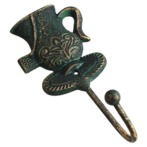 Crochets muraux en métal antique et supports de suspension noirs rustiques pour vêtements et serviettes, crochets en métal multi-designs, aspect vintage - Product Image 6