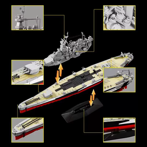 Bloques de Construcción del Buque de Guerra Alemán Bismarck de la Segunda Guerra Mundial, Escala 1:300, con Caja Original, 98005, 2686 Piezas, Juguetes para Niños, Regalo - Product Image 3