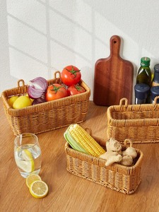 Cesta de ratán tejida a mano Natural asequible, artesanía de Vietnam ecológica para organizar frutas secas, papelería, artículos esenciales para el hogar - Product Image 5