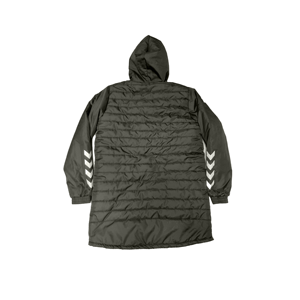 <b>Men's</b> <b>Long</b> Hooded Puffer <b>Jacket</b> With Reflective Stripes Windproof Thick Polyester Winter Casual Coat - Product Image 5