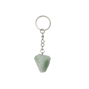 Porte-clés en cristal de haute qualité, Aventurine verte brute, pierre naturelle, cadeaux pour femmes, vente en gros - Product Image 2