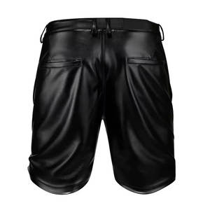 Shorts en cuir véritable de qualité supérieure avec finition lisse, coupe confortable, shorts de mode streetwear pour les soirées, les clubs et la plage - Product Image 5