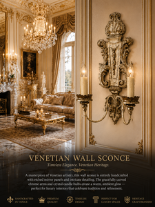 Statement Venetian Baroque Luxury <b>Wall</b> <b>Sconce</b> Decorative <b>Wall</b> <b>Light</b> with Elaborate Ornamental Mirror Detailing, Decorative Brass - Product Image 2