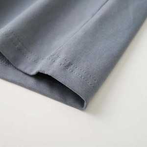 T-shirts pour hommes 100% coton 220 g/m² gris col rond personnalisable vierge décontracté respirant séchage rapide manches courtes pour l'été - Product Image 3