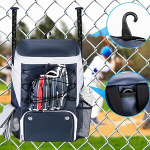 Bolsa de béisbol con compartimento para casco, mochila de gran capacidad y duradera para equipo deportivo, para jugadores, adolescentes y adultos - Product Image 5