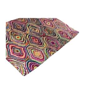 Elegante alfombra de tejido plano de algodón indio tradicional precio al por mayor Reversible con decoración étnica uso del templo para alfombras y juegos - Product Image 4