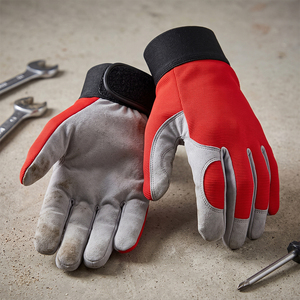 Gants de sécurité pour mécaniciens en cuir synthétique Amara, haute performance, résistance à la chaleur, antistatiques, avec bracelet réglable, usage général - Product Image 5