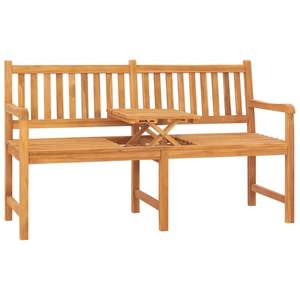 Banc de patio 3 places en teck massif - Product Image 1