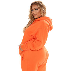 Conjunto Deportivo Personalizado para Mujer, Chaqueta Corta de Punto Acanalado, Pantalones Jogger de Cintura Alta, Estilo Moderno, Informal, para Fitness y Ropa Urbana - Product Image 2